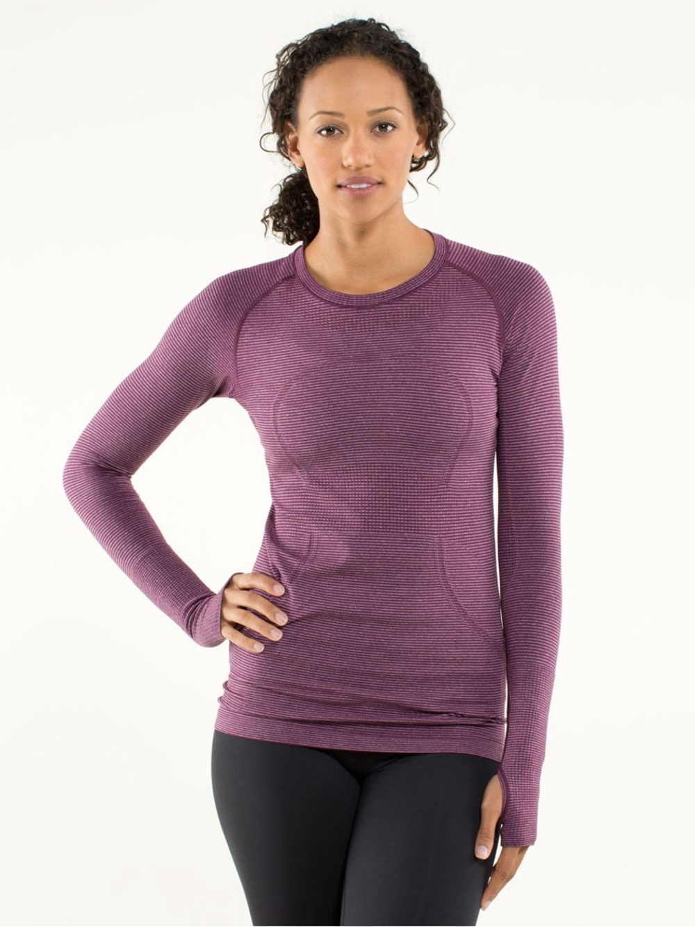 Lululemon Run: Swiftly Tech Long Sleeve Heathered Plum size 10